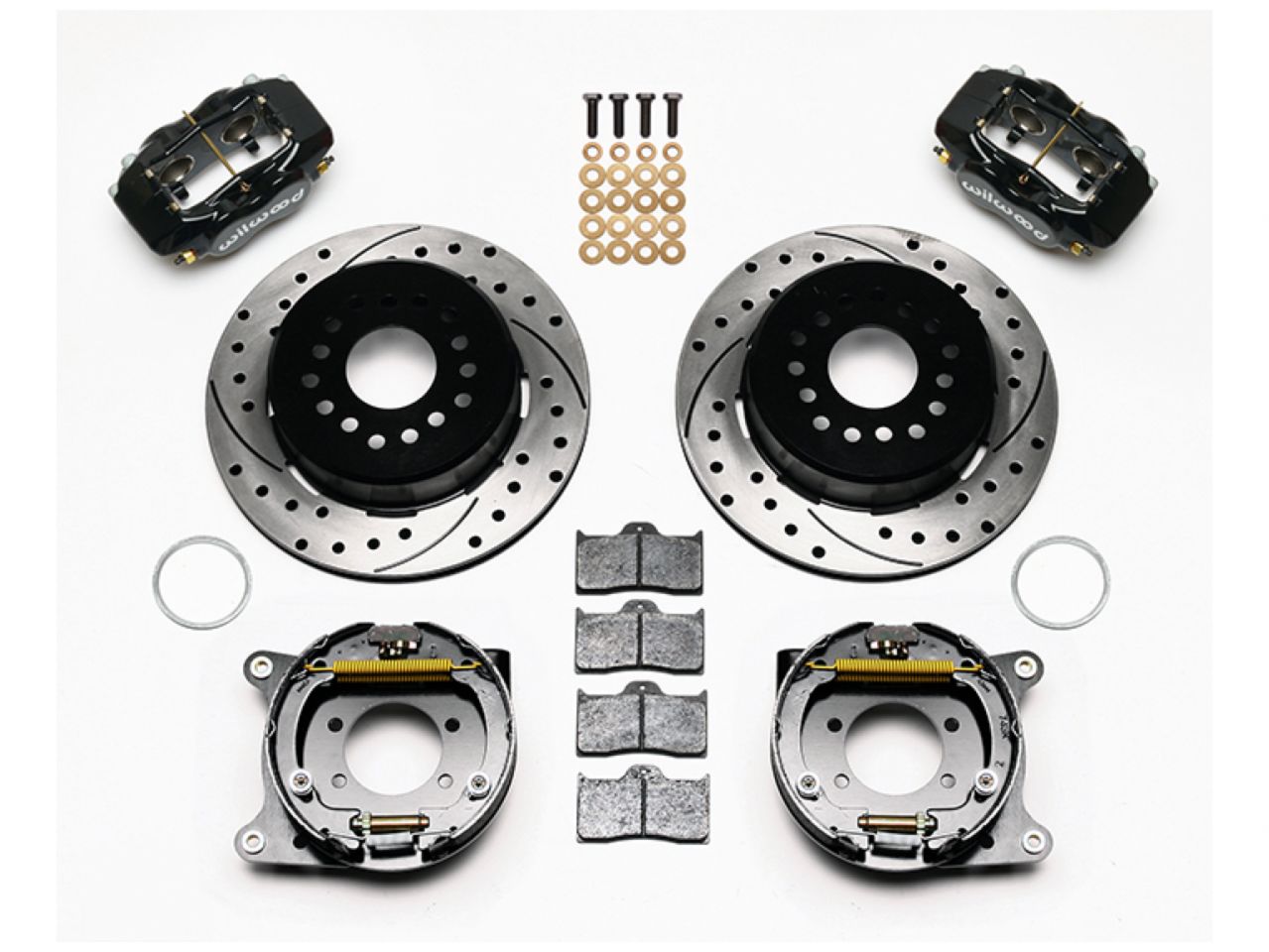 Wilwood FDL P/S Park Brake Kit,Drilled Ford 8.8 w/2.5"Offset-5 Lug