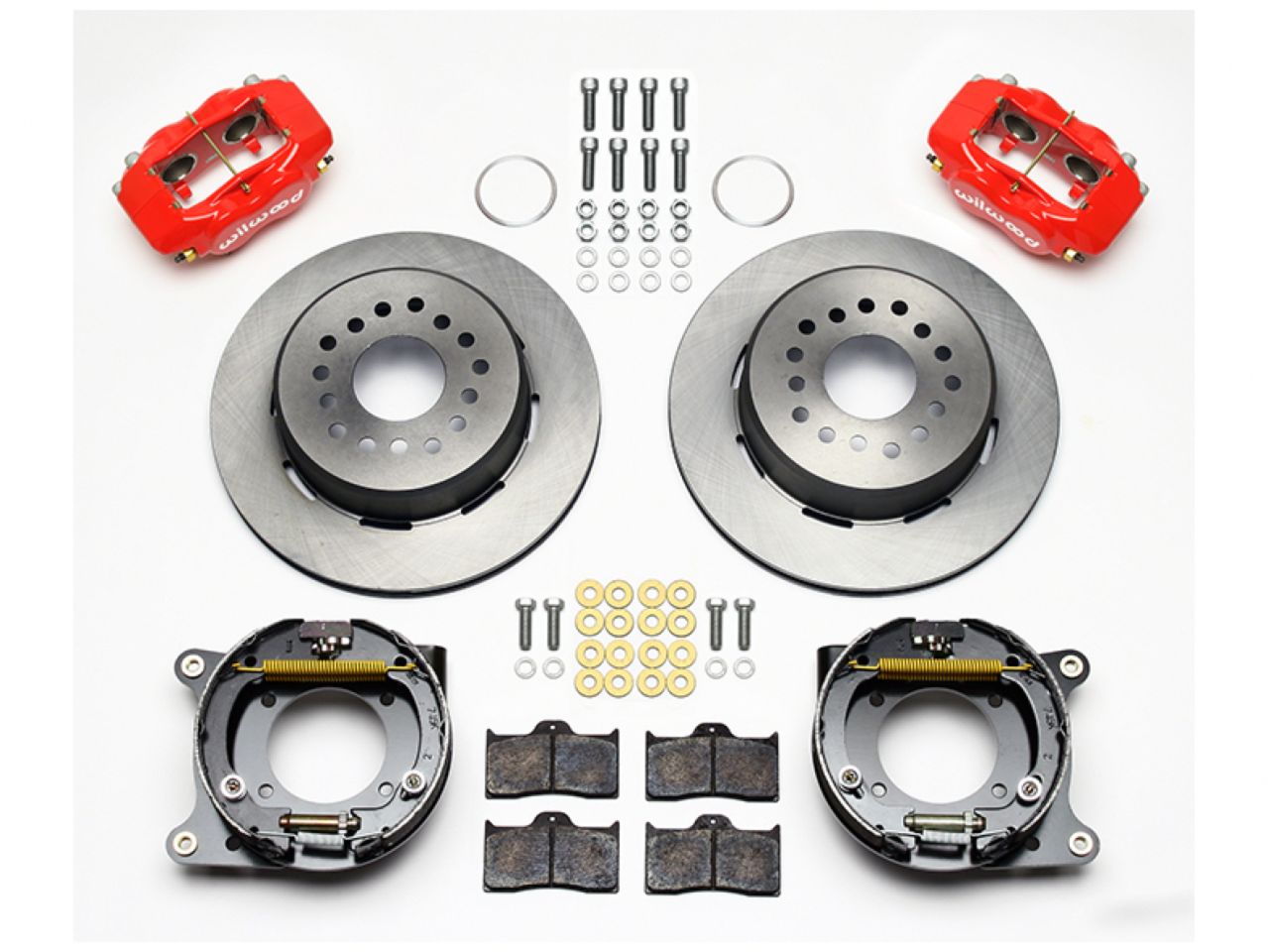 Wilwood FDL P/S Park Brake Kit,Red Impala 59-64/Corvette 57-62