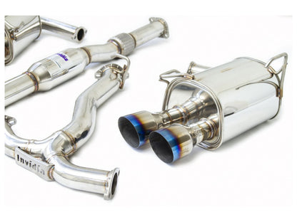 Invidia 15+ Subaru STI 4Dr Q300 Single Layer Titanium Burnt Quad Tip
