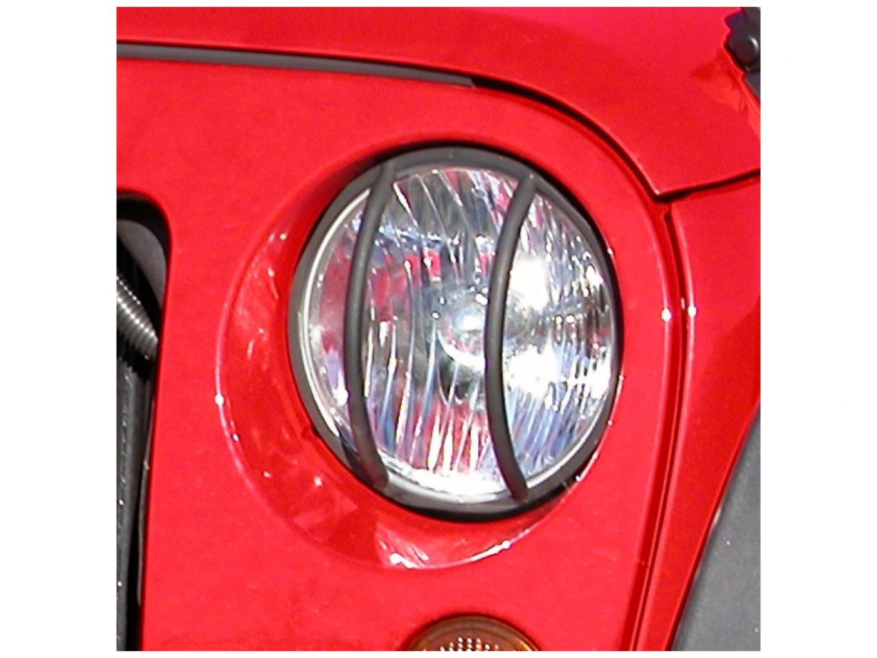 Rugged Ridge Euro Guard Kit,Headlight,Black;07-18 Jeep Wrangler JK/JKU