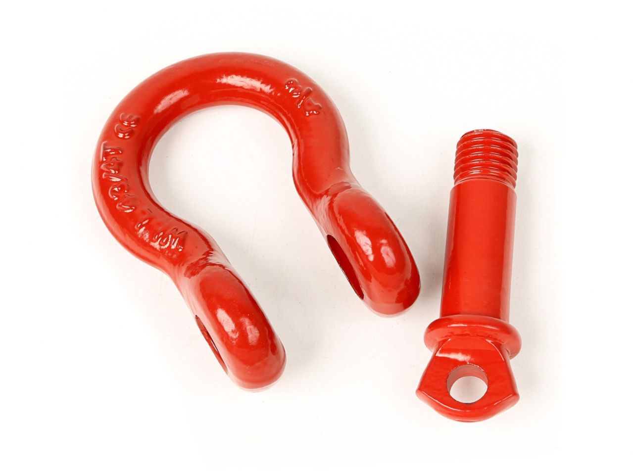 Rugged Ridge D-Ring Shackle Kit,3/4 Inch,Red,Steel,Pair