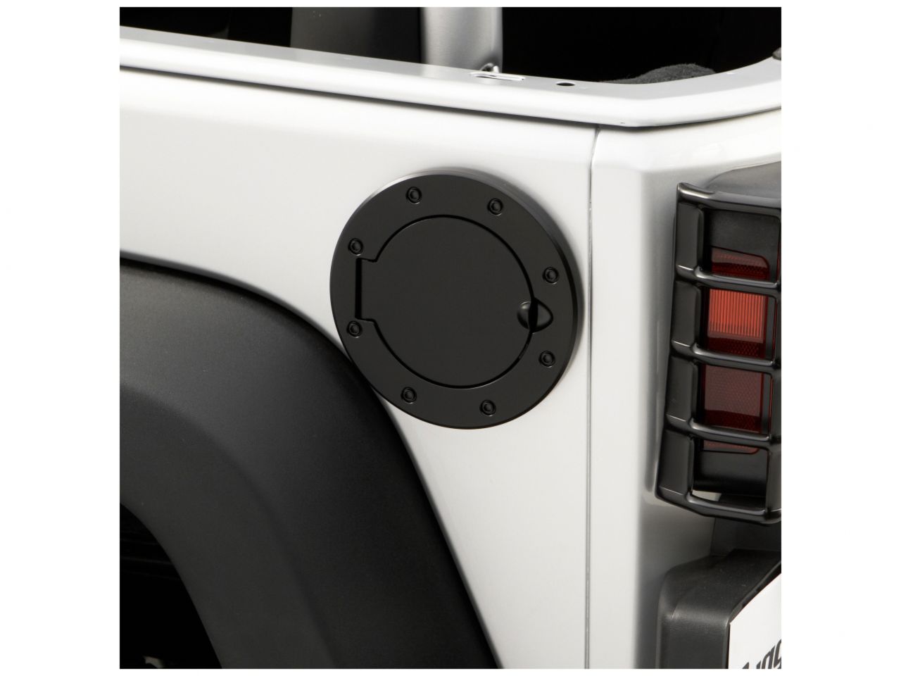 Rugged Ridge Gas Cap Door,Non-Locking,Black;07-18 Jeep Wrangler JK