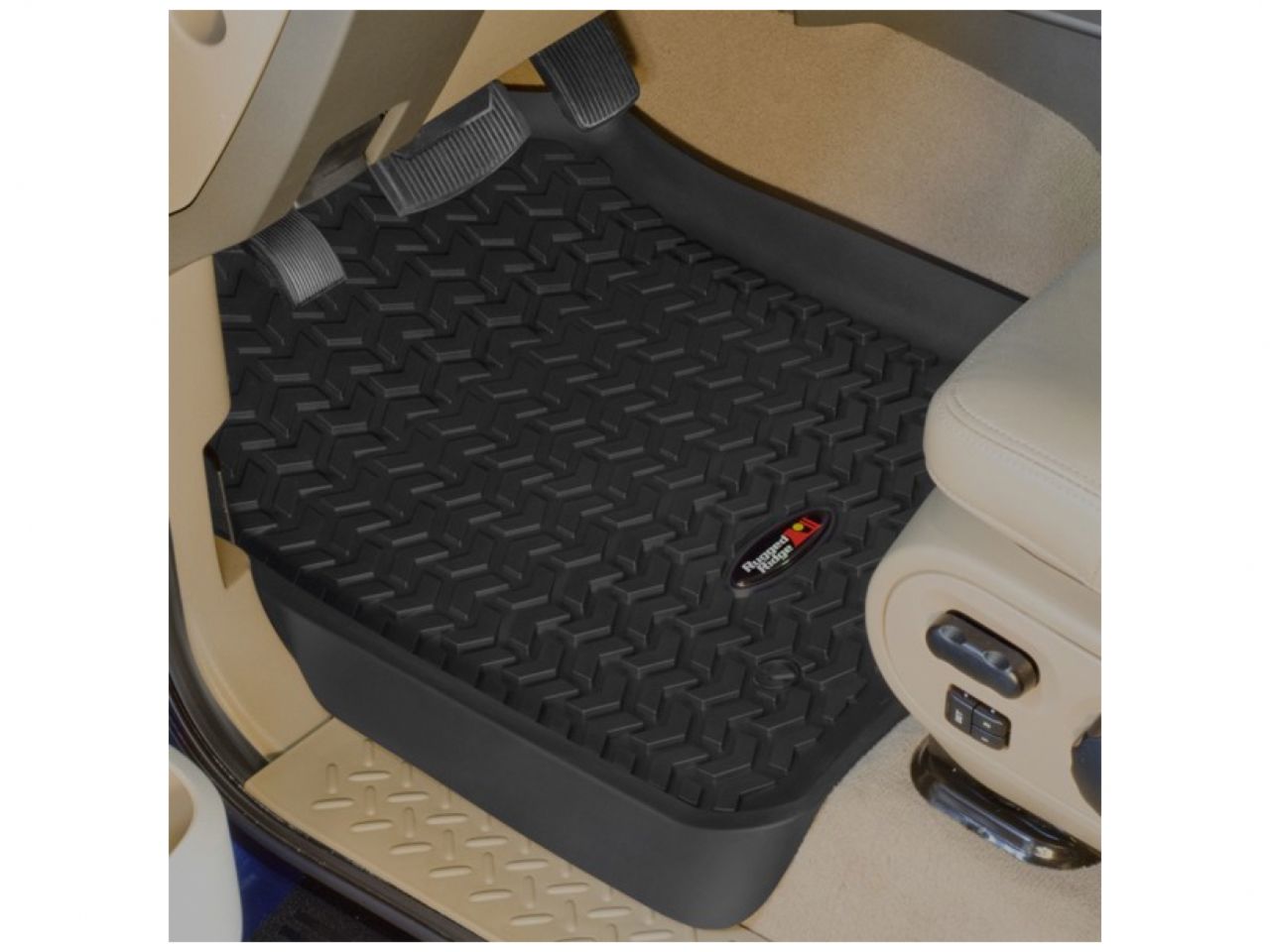 Rugged Ridge All Terrain Floor Liner,Front Pair,Black;11-14 Ford F-150