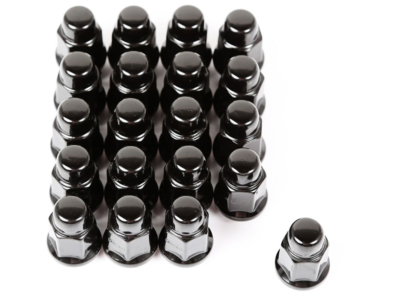 Rugged Ridge Wheel Lug Nut,Set of 20,1/2-20,Black