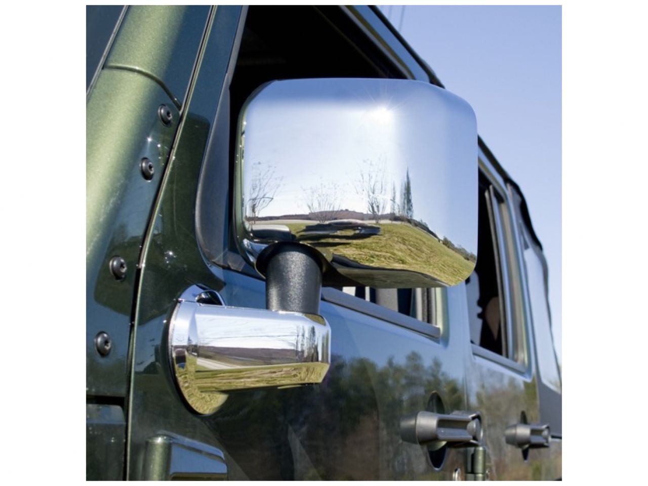 Rugged Ridge Door Mirror Arm Cover Kit,Chrome,4 Piece;07-18 Wrangler JK