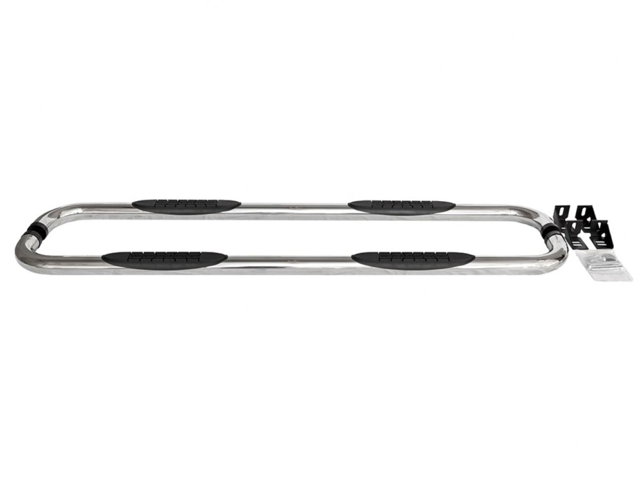 Innovative Creations Inc 3 Inch Round - Stainless Steel - Cab Length - Nerf Bars