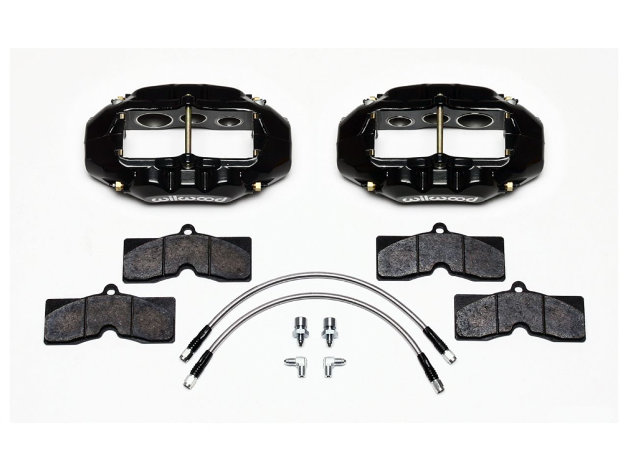 Wilwood D8-6 Front Caliper Kit,Black Corvette C2/C3 65-82