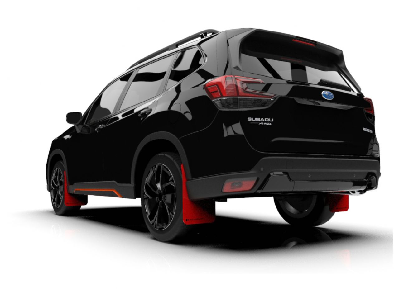 Rally Armor 2019+ Subaru Forester Red UR Mud Flap Black Logo