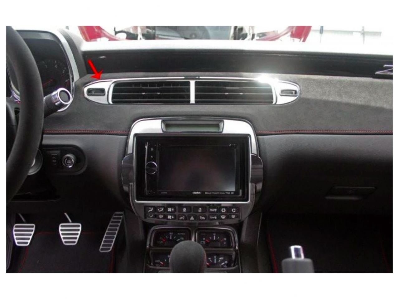 American Car Craft (ACC) 2012-2015 Camaro - A/C Vent Trim Brushed/Polished Center Kit