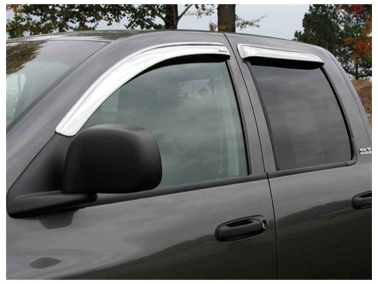 Stampede Tape-Onz Sidewind Deflector, Chrome, 4 pc. for 2002-2008 Dodge Ram 150