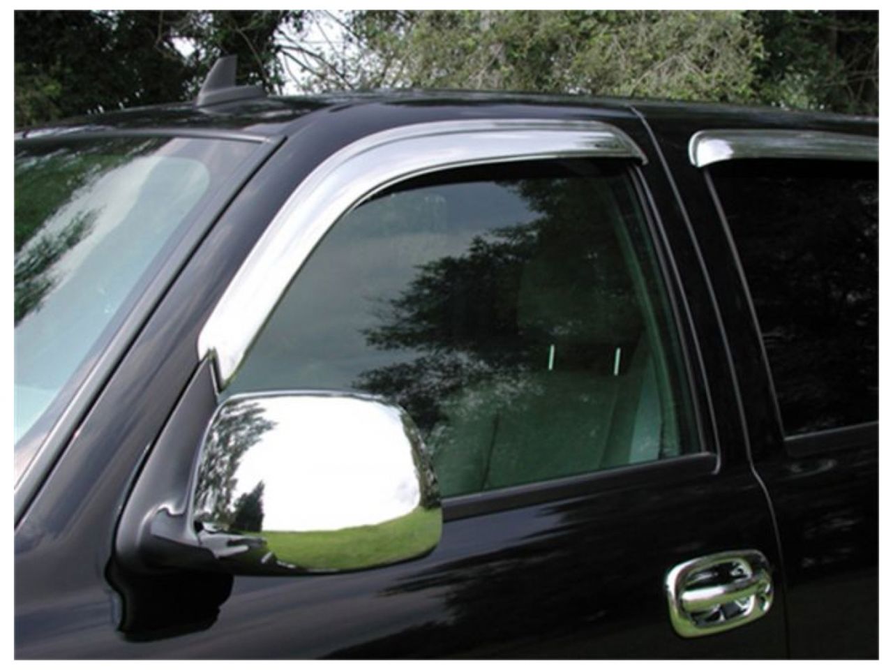 Stampede Tape-Onz Sidewind Deflector, Chrome, 4 pc. for 2007-2014 Chevrolet