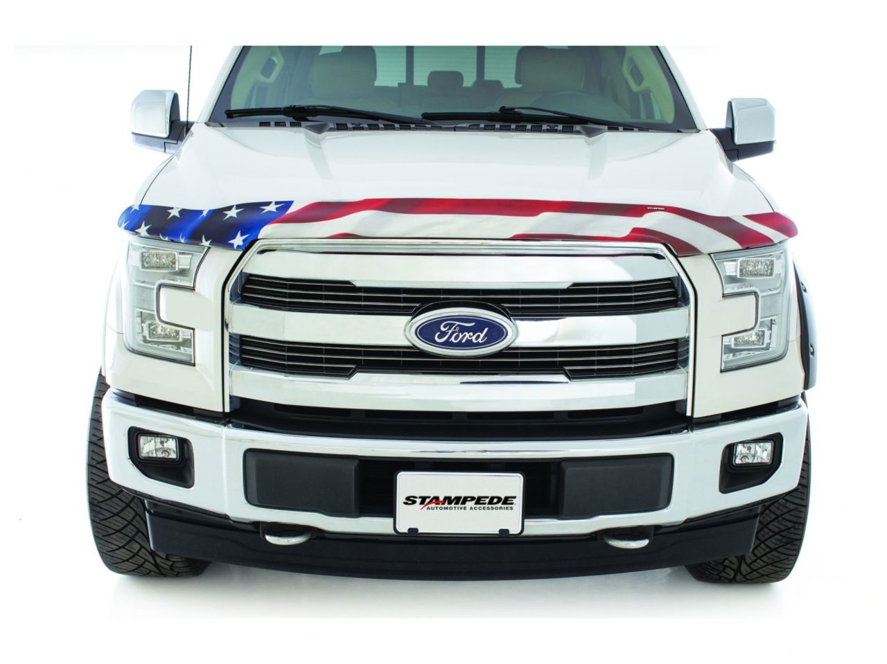 Stampede Vigilante Premium Hood Protector,American Flag,For 2015-2019 Ford