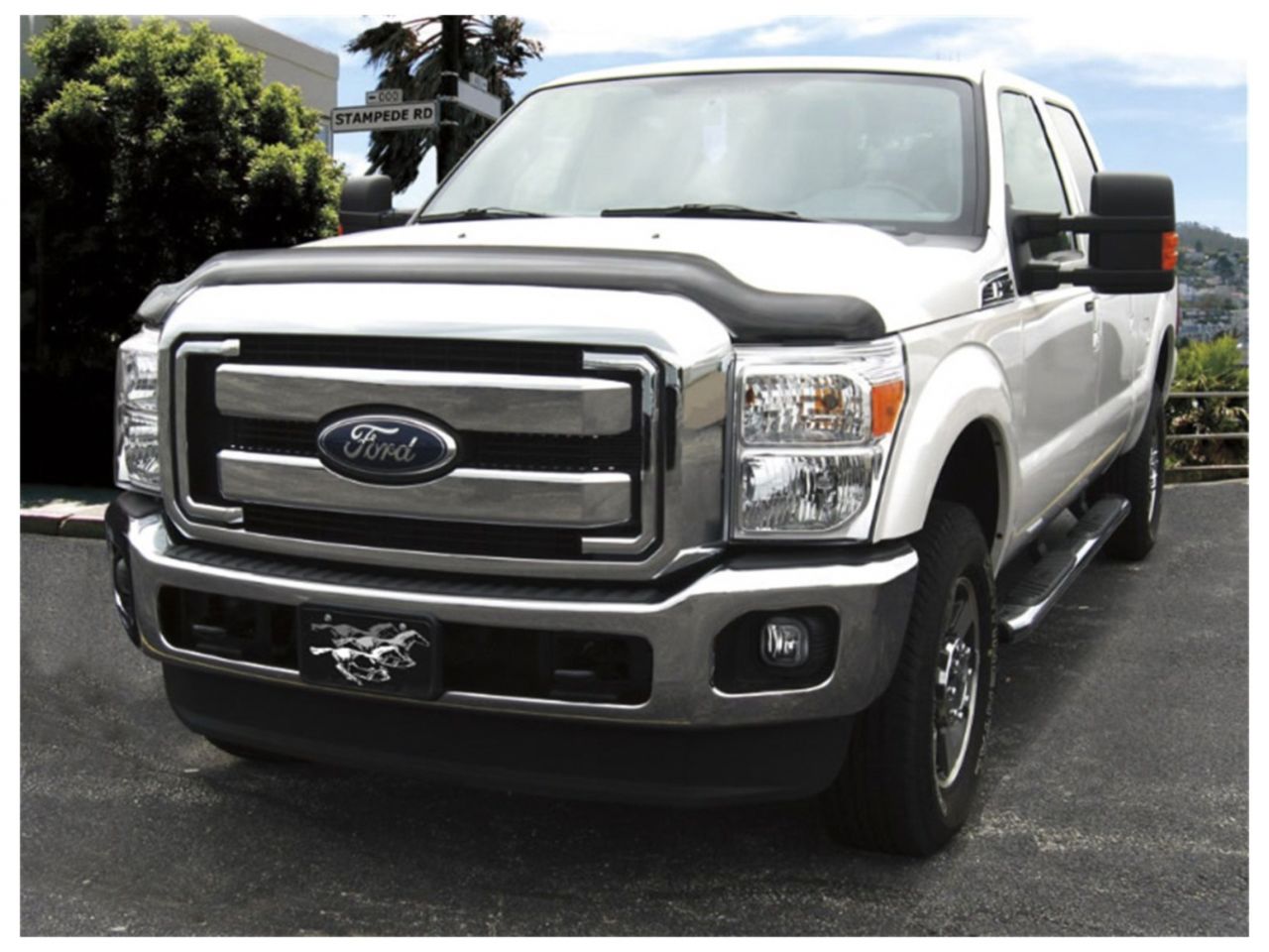 Stampede Vigilante Premium Hood Protector,Smoke,For 2011-2016 Ford F-250/F-350