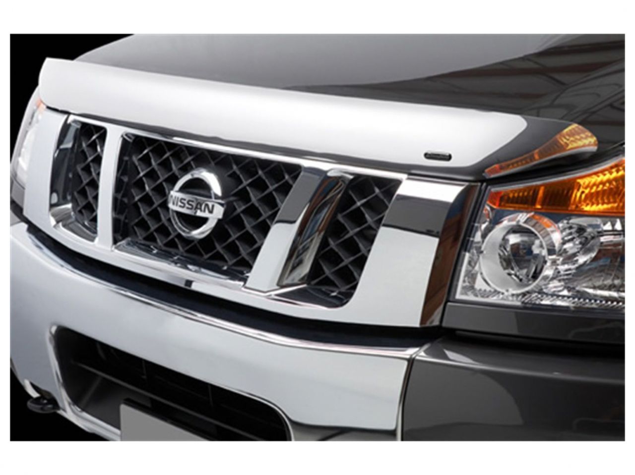 Stampede Vigilante Premium Hood Protector,Chrome,For 2004-2015 Nissan Titan