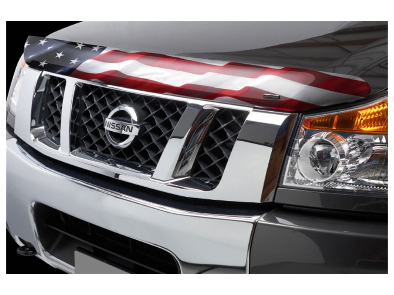 Stampede Vigilante Premium Hood Protector,American Flag,For 2004-2015 Nissan