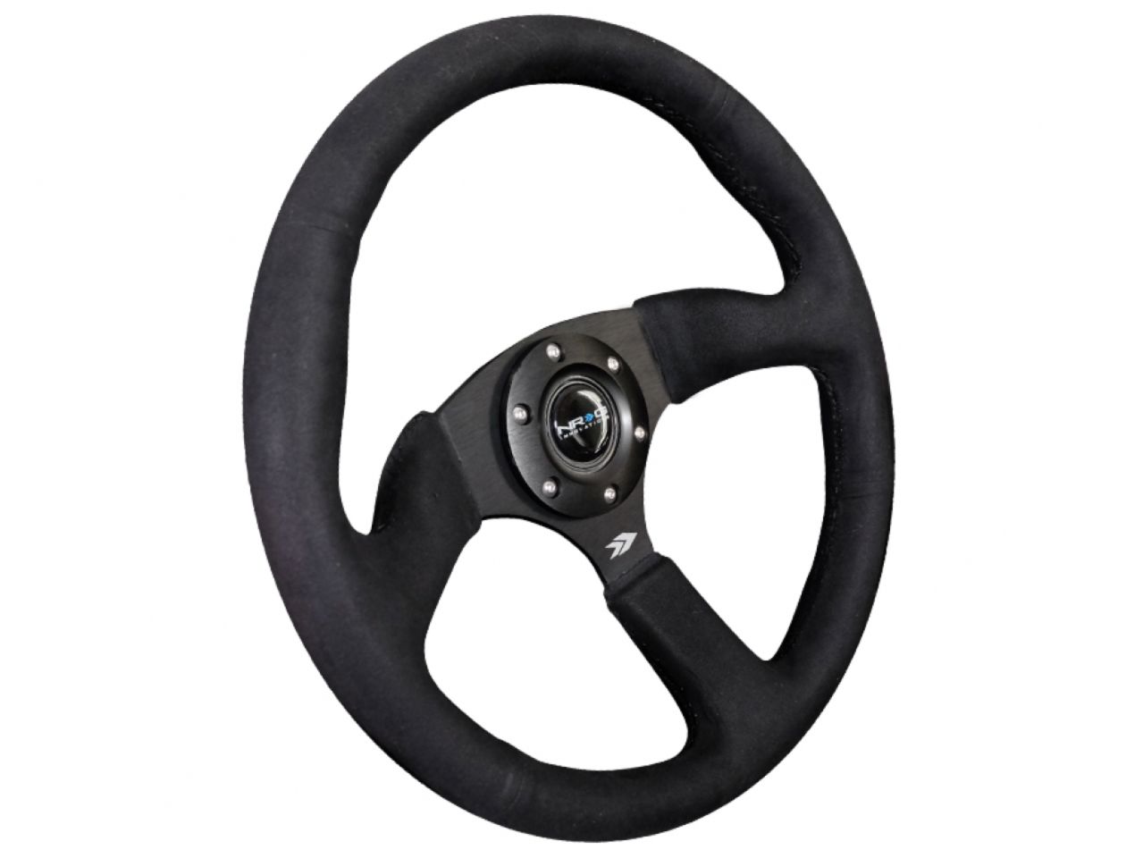 NRG Reinforced Steering Wheel - 350mm Sport Leather Racing ( 2.5" Deep)