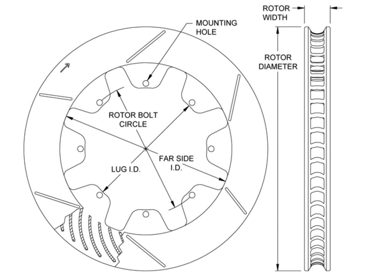 Wilwood GT 36 Curved Vane Rotor