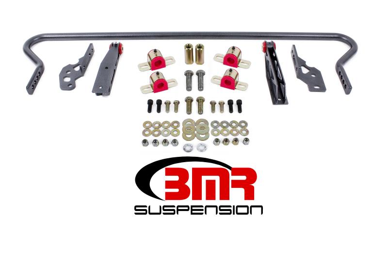 BMR 11-14 S197 Mustang Rear Hollow 25mm Adj. Sway Bar Kit w/ Bushings - Black Hammertone SB042H Main Image