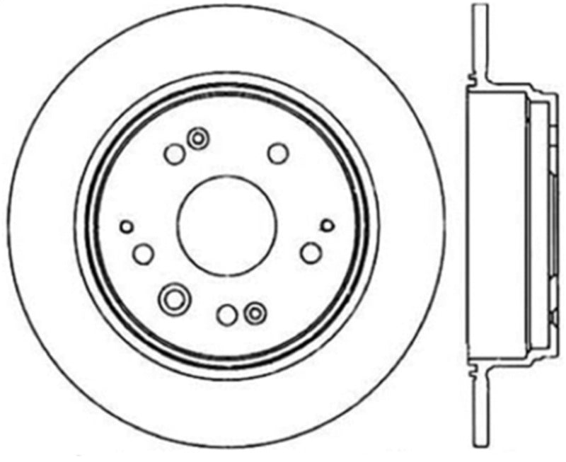 StopTech Sport Cryo Drilled/Slotted Brake Rotor; Rear Right