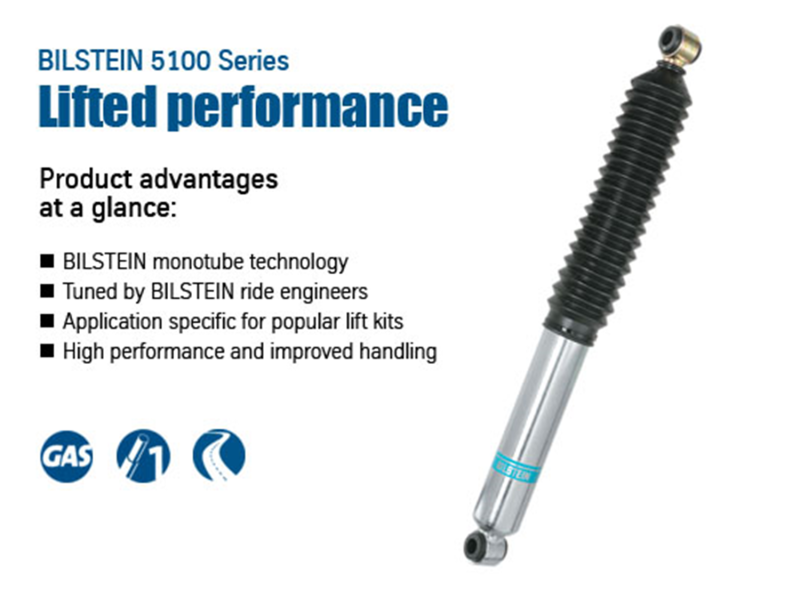 Bilstein 5100 Series 2012 GMC Sierra 1500 XFE Rear 46mm Monotube Shock Absorber 24-293082 Main Image