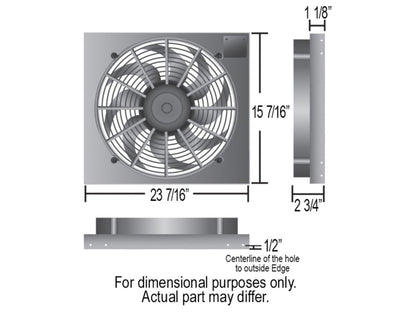 Derale RAD Fan/Aluminum Shroud Assembly