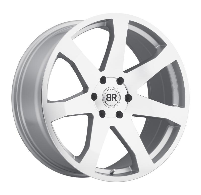 Black Rhino Mozambique 20x8.5 6x139.7 ET45 CB 112.1 Silver w/Mirror Cut Face Wheel 2085MZA456140S12 Main Image