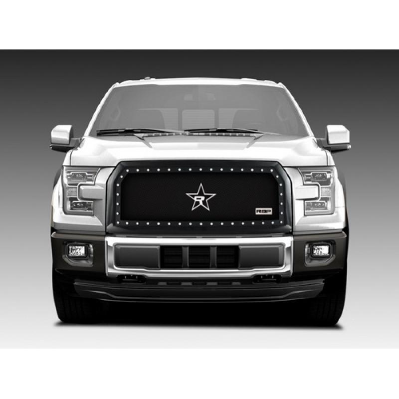 RBP RX-5 Halo Series Studded Frame 1pc. Grille 15-17 Ford F-150 All Models (OE Replacement) - Black RBP-258577 Main Image