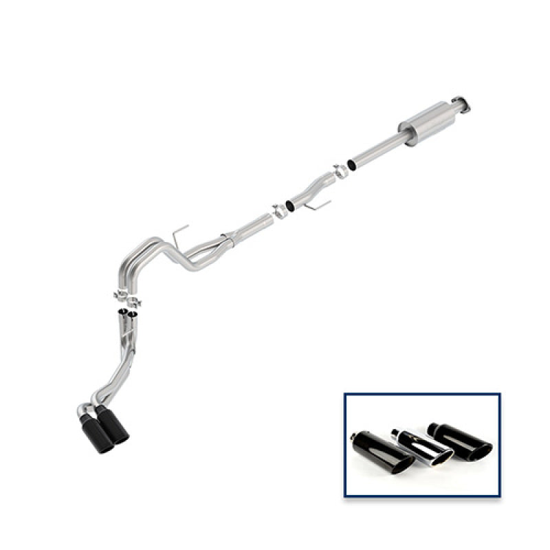 Ford Racing 15-18 F-150 3.5L Cat-Back Extreme Exhaust System Side Exit w/ Black Chrome Tips M-5200-F1535REBA