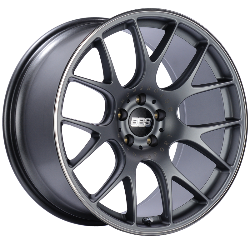 BBS CH-R 20x10.5 5x112 ET25 Satin Titanium Polished Rim Protector Wheel -82mm PFS/Clip Required CH103TIPO Main Image