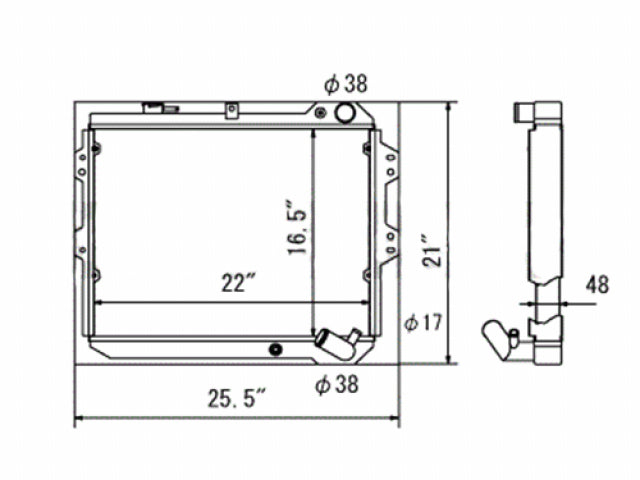 Koyorad All Aluminum Radiator: (83-85) MAZDA RX-7 1.1L and 1.3L FB Chassis - M