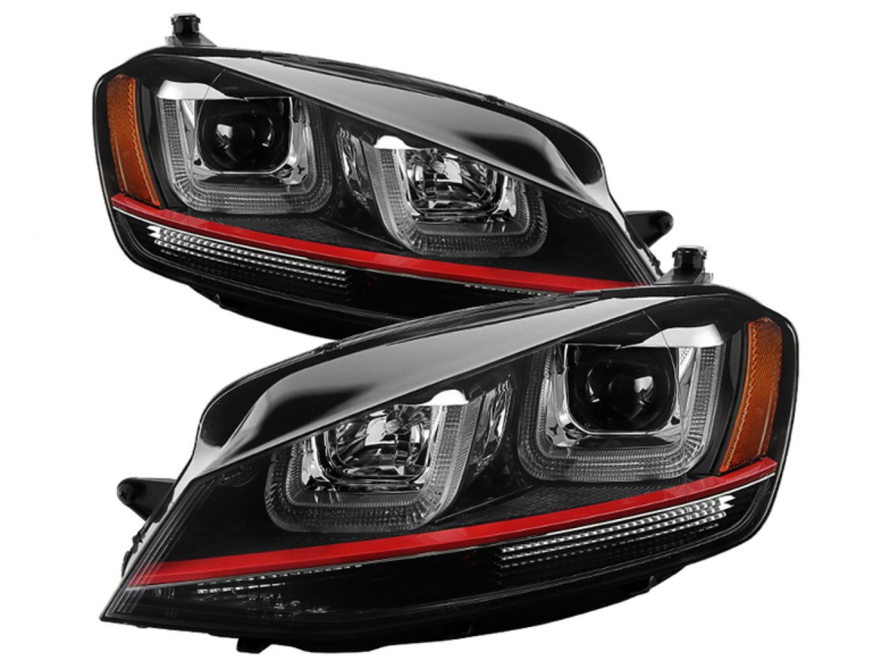 Spyder Headlights PRO-YD-VG15-RED-DRL-BK Item Image