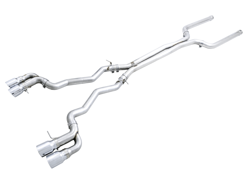 AWE Tuning 18-19 BMW M5 (F90) 4.4T AWD Cat-back Exhaust - Track Edition (Chrome Silver Tips) 3020-42070