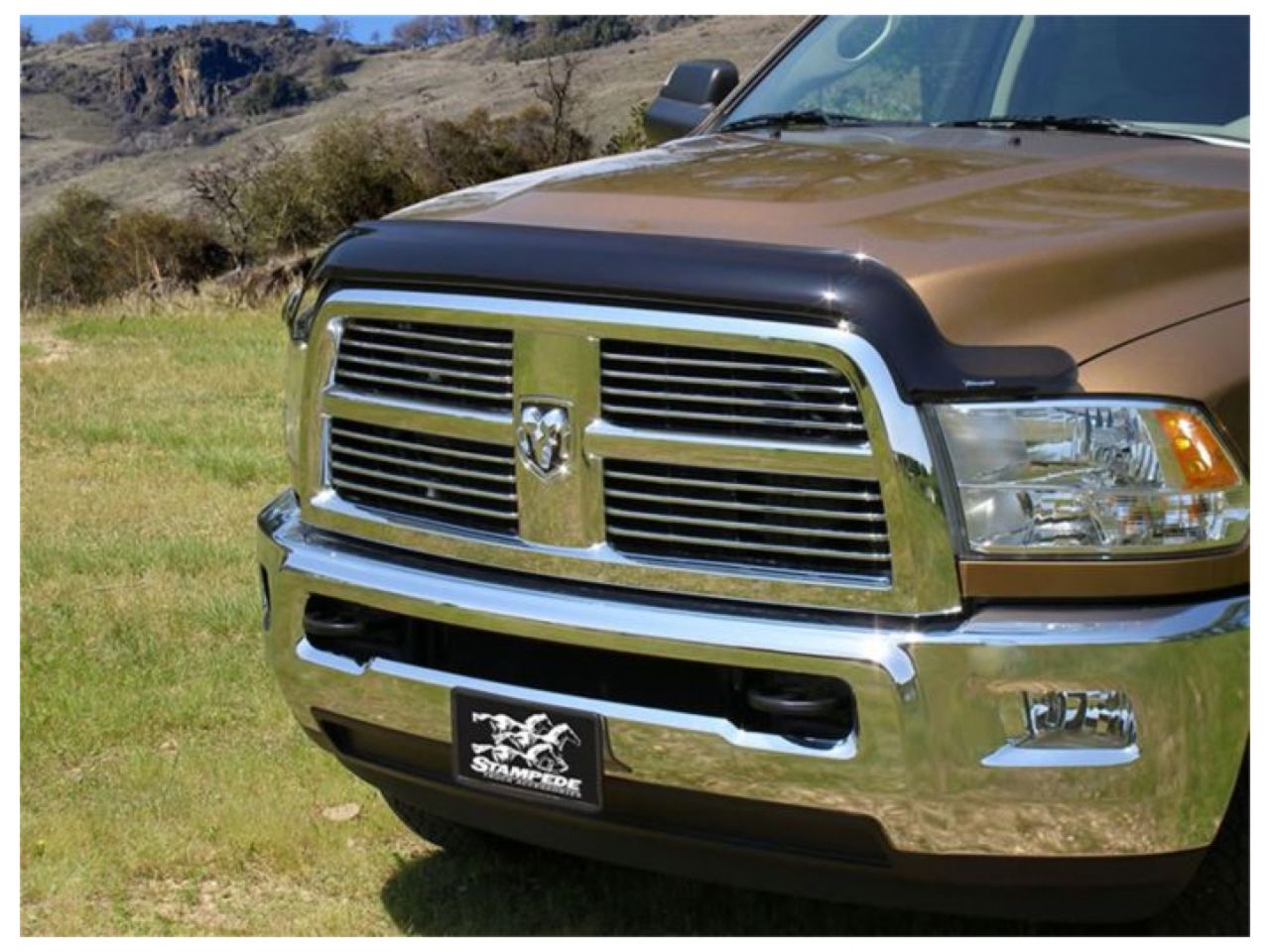 Stampede Vigilante Premium Hood Protector, Smoke, for 2010-2018 Dodge Ram 2500