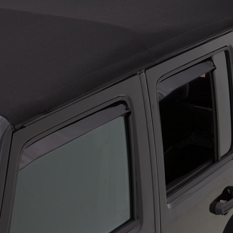 AVS 00-04 Dodge Dakota Crew Cab Ventshade Front & Rear Window Deflectors 4pc - Black 34350 Main Image