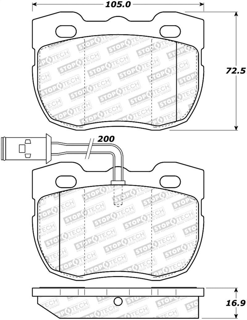 StopTech Street Brake Pads - Front 308.05201 Main Image