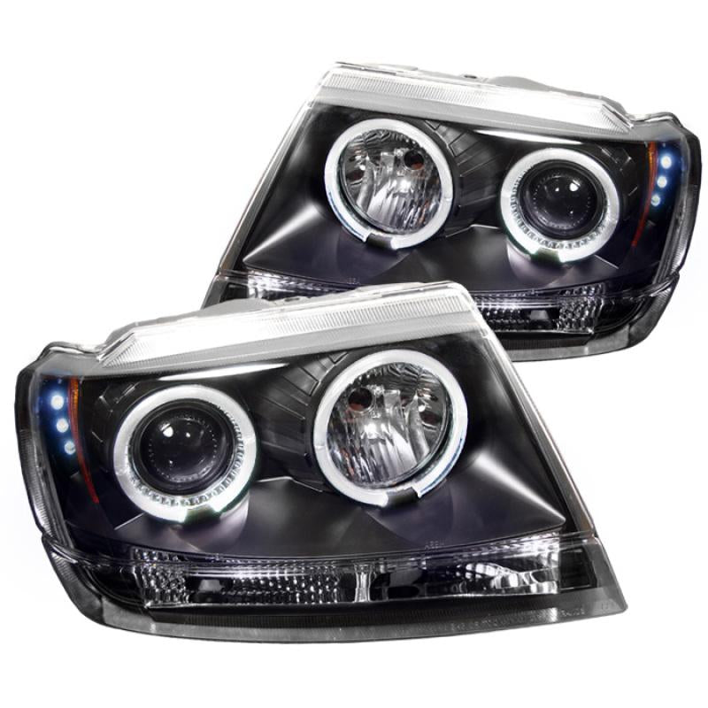 Spyder Jeep Grand Cherokee 99-04 Projector Headlights LED Halo LED Blk - PRO-YD-JGC99-HL-BK 5011145 Main Image