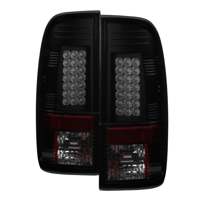 Spyder Ford F150 side 97-03/F250 Super Duty 99-07 LED Tail Lights Blk Smke ALT-YD-FF15097-LED-BSM 5078179 Main Image