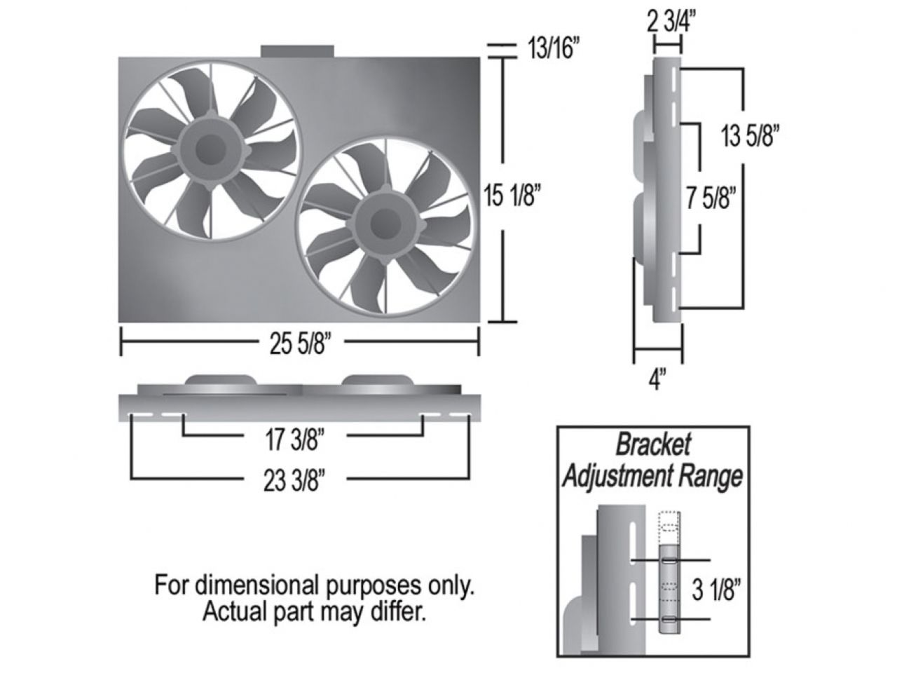 Derale PWM Dual RAD Fan/Aluminum Shroud Assembly