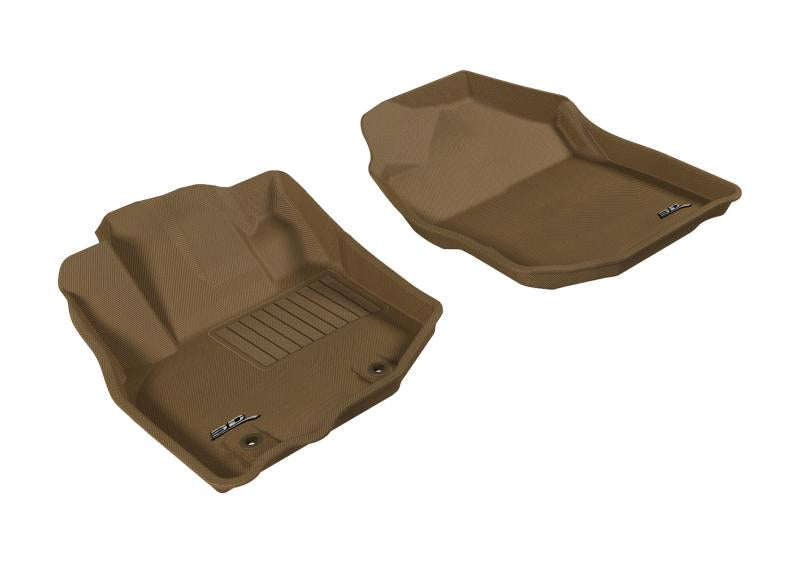 3D MAXpider 2009-2013 Honda Fit Kagu 1st Row Floormat - Tan L1HD04211502 Main Image