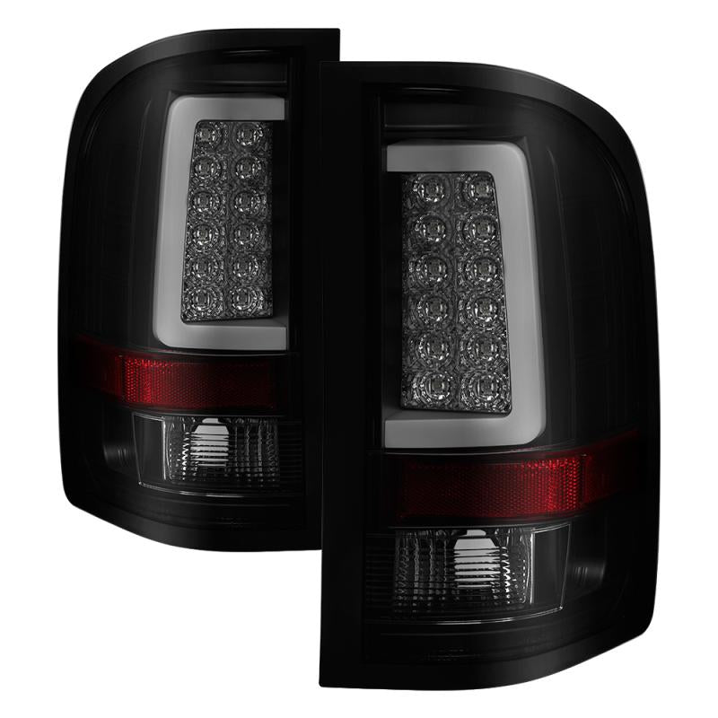 Spyder 07-13 Silverado (Will Not Work w/2010 921 Bulb)V3 Tail Lights Blk Smk ALT-YD-CS07V3-LBLED-BSM 5084095 Main Image