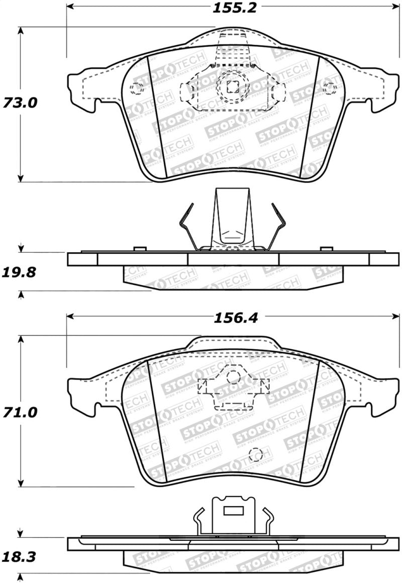 StopTech Street Brake Pads 308.10030 Main Image