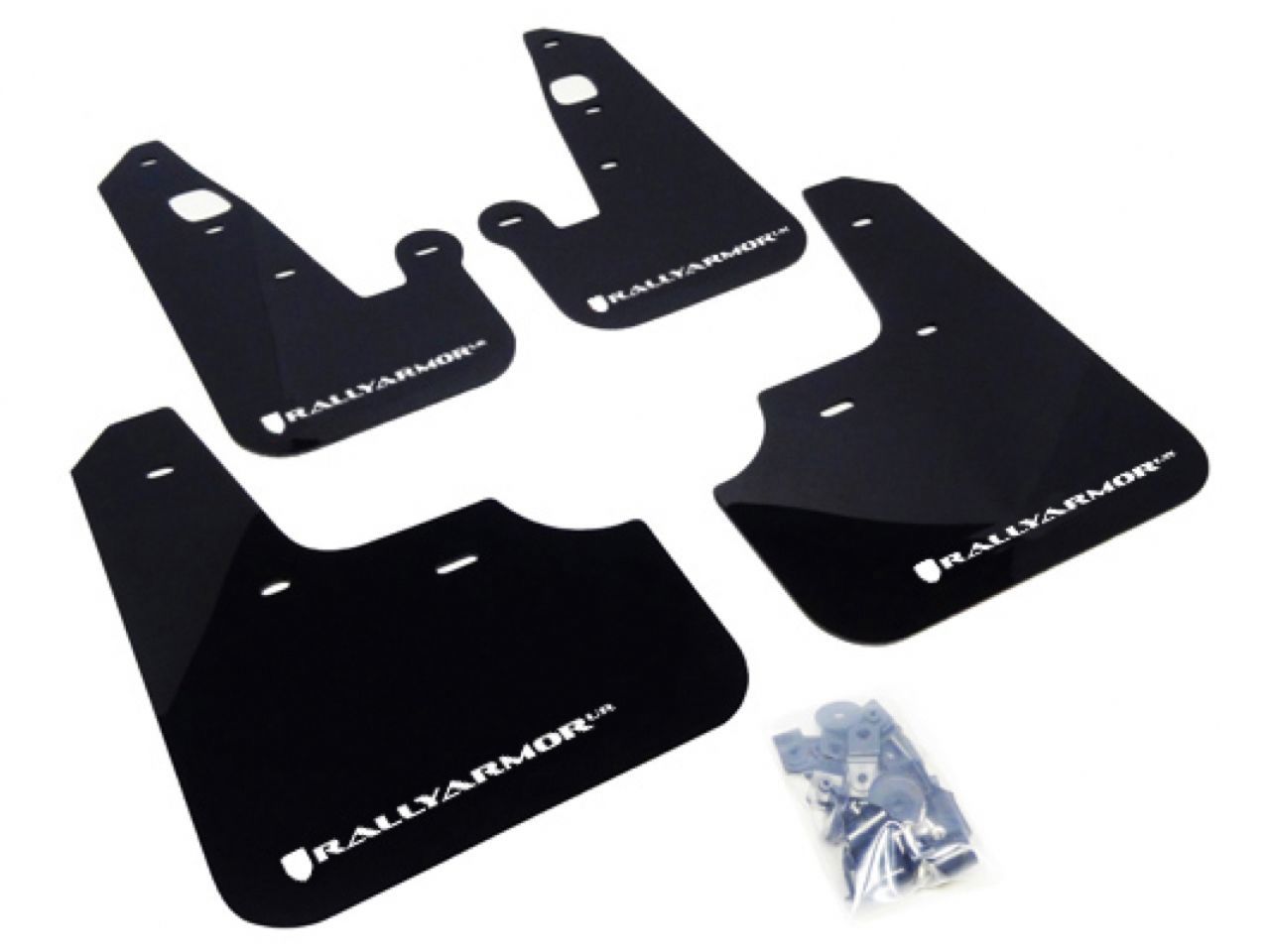 Rally Armor Mud Flaps MF8-UR-BLK/WH Item Image