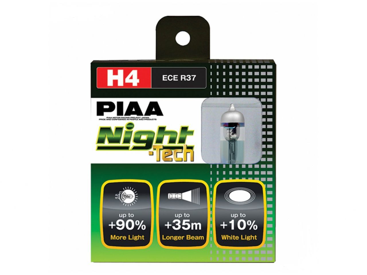 PIAA H4 (9003/HB2) Night Tech Twin Pack Halogen Bulbs