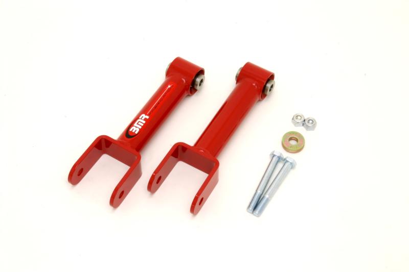 BMR 79-04 Fox Mustang Upper Control Arms Non-Adj. w/ Spherical Bearings - Red UTCA013R Main Image