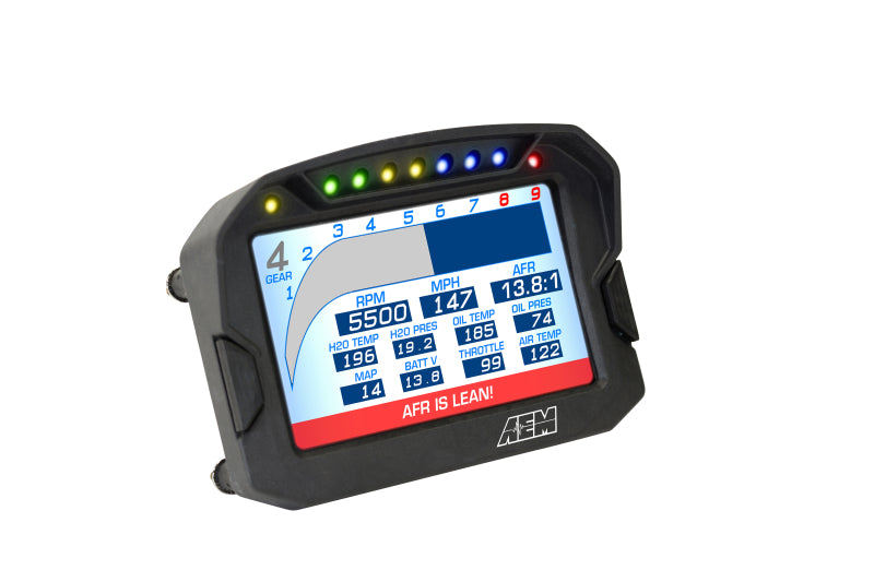 AEM CD-5LG Carbon Logging Digital Dash Display w/ Internal 10Hz GPS & Antenna 30-5603