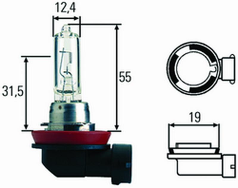 Hella H9 12V/65W Haologen Single Bulb 008357001 Main Image