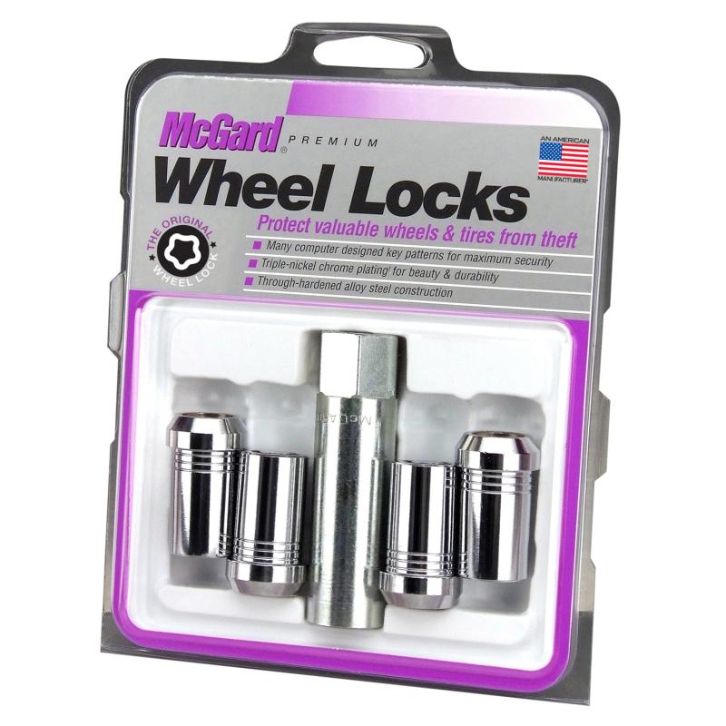 McGard Wheel Lock Nut Set - 4pk. (Tuner / Cone Seat) M14X1.5 / 22mm Hex / 1.648in. Length - Chrome 25115 Main Image