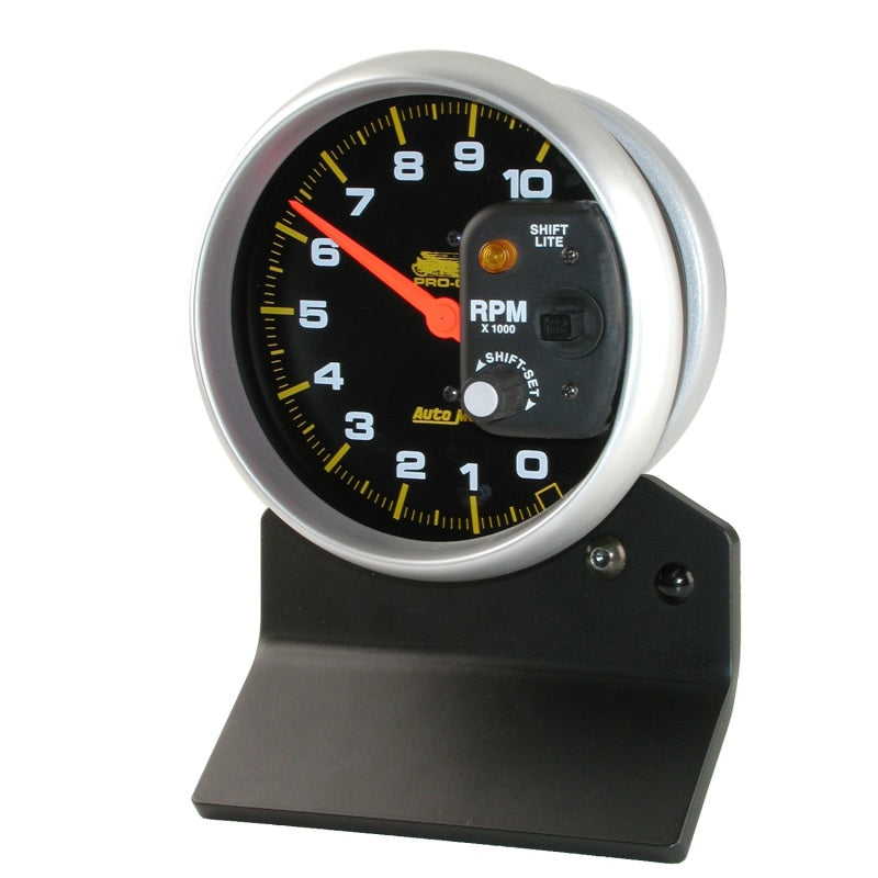 Autometer Pro-Cycle Gauge Tach 5in 10K Rpm W/ Shift-Lite 2 & 4 Cylinder Black Pro-Cycle 19208