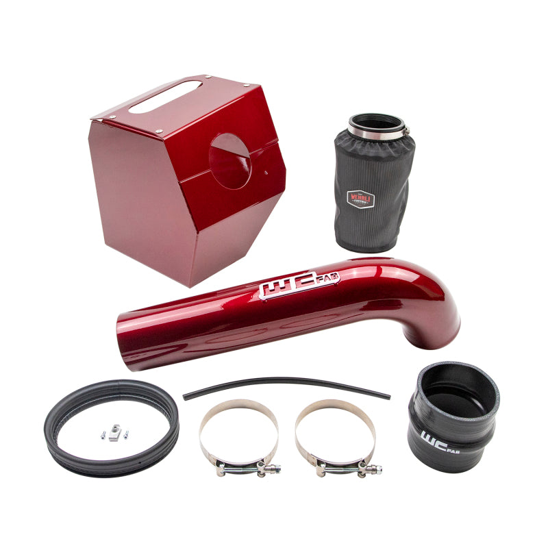 Wehrli 17-19 Chevrolet 6.6L L5P Duramax 4in Intake Kit - WCFab Red WCF100344-RED