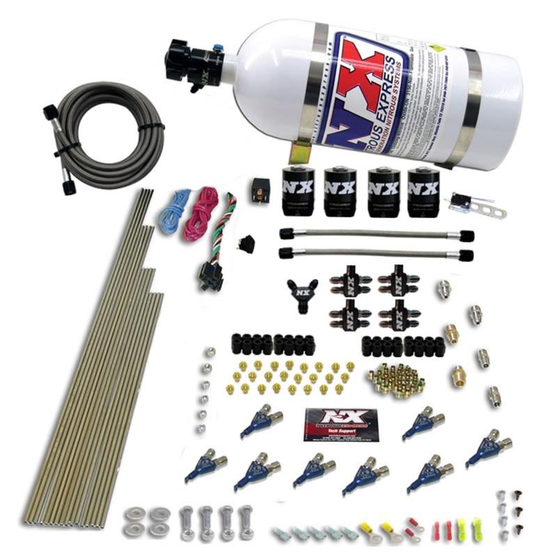 Nitrous Express 8 Cyl Alcohol Nitrous Kit (250-550HP) w/10lb Bottle 80005-10 Main Image